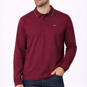 *NWT* Michael Kors Cordovan Long Sleeve Polo Shirt Men’s Medium